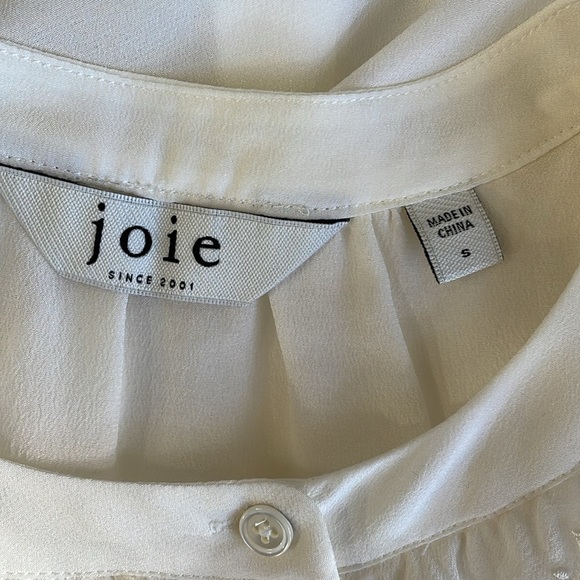 Joie Dainty Ruffle Sheer Silk Blouse - Picture 5 of 6